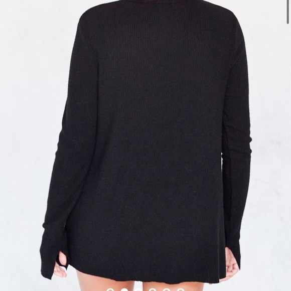 Urban Outfitters Project Social T Irresistible Cutout Deep-V Tee Small Black - Picture 4 of 16